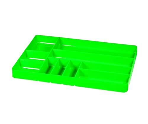 Ernst Tool Garage Organizer Tray, Green, 10-Compartments