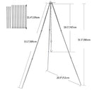 Yahpetes 31.5'' Camping Tripod 3 Sections Aluminum Telescopic Campfire Tripod Portable Outdoor Cooking Tripod (Sliver)