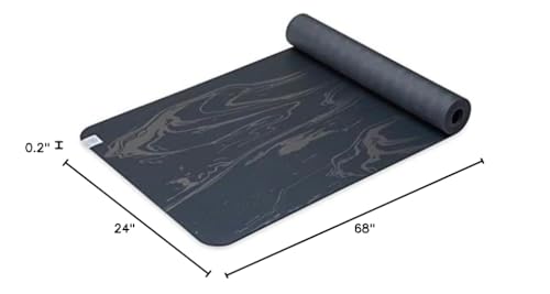 Gaiam Dry-Grip Yoga Mat - 5Mm Thick Non-Slip Exercise & Fitness Mat For Standard Or Hot Yoga, Pilates And Floor Workouts - Cushi