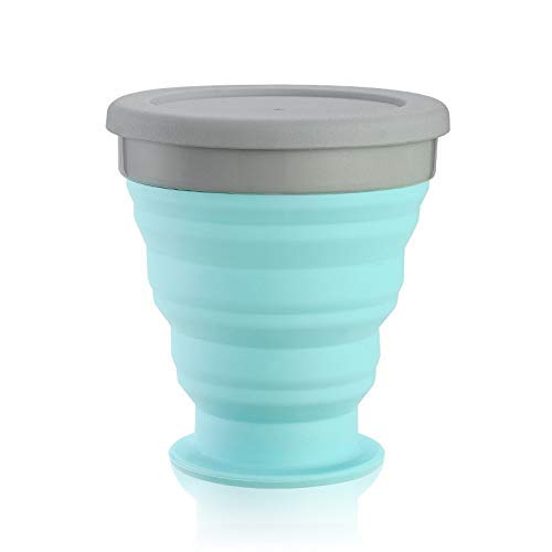 Spatlus Collapsible Cup, Rocontrip Silicone Travel Mug Leak Proof Coffee Folded Cup Gift Mug 200 ML Capacity 100% Food Grade BPA