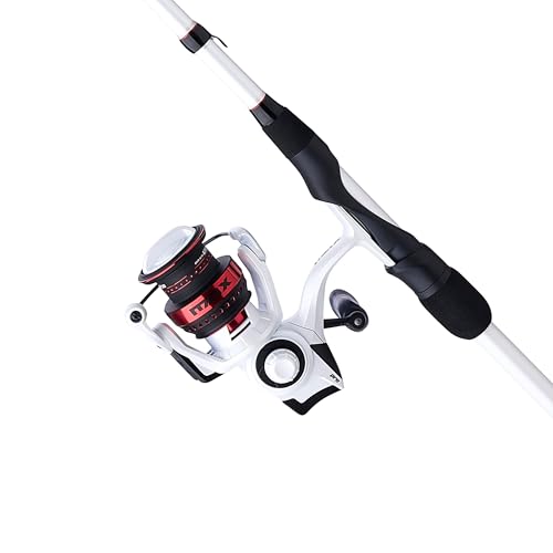 Abu Garcia 610 Max Pro Spinning Reel and Fishing Rod Combo, Size 2500 Reel, 8 Stainless Steel Ball Bearings, Carbon Matrix Drag