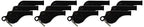 Macgregor Economy Plastic Whistle Pack, Black (One-Dozen)