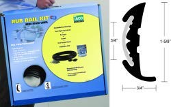 Taco Marine V11-9811Wcm70-2 Rigid Vinyl Rub Rail Kit - 1-5/8 '' X 3/4 '' X 70 ', Frosty White