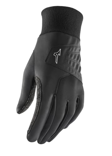 Mizuno Unisex ThermaGrip Cold Weather Golf Glove, Black, Small
