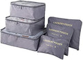 Coolkart Set Of 6 Packing Cubes Travel Organizer Garment Storage Bag (Grey)
