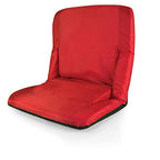 Oniva - A Picnic Time Brand Ventura Reclining Stadium Seat With Back Support - Bleacher Seat - Beach Floor Chair, (Red)