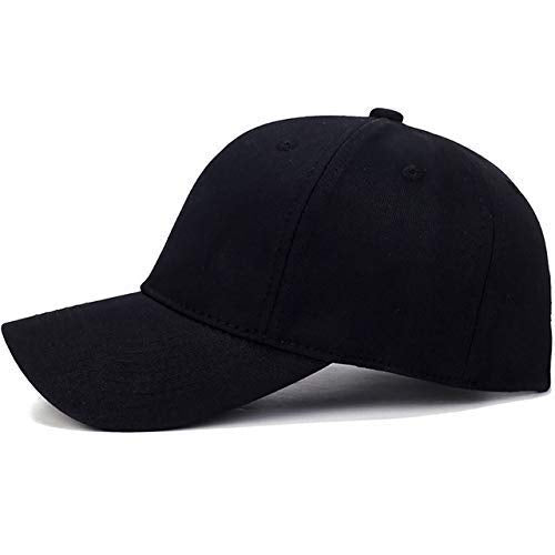 Tailorvisit Cotton Panel Plain Summer Cap With Adjustable Velcro Strap And Air Holes For All Sports Black