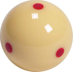Aramith 2-1/4'' Regulation Size Billiard/Pool Ball: Super Pro Cup Cue Ball With 6 Red Dots