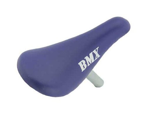 12'' Saddle W/Post Bmx Blue. Bike Seat, Bicycle Seat, Bike Part, Bicycle Part, Seat For Bike