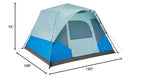 Outbound Quickcamp 6 Person 3 Season Lightweight Cabin Style Tent With A Heavy Duty 600 Mm Coated Rainfly, Front Canopy, And Car