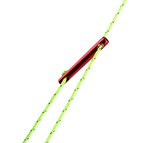 8Pcs Aluminum Alloy Tent Cord Tensioner Guyline Adjuster Tent Accessories For Camping Hiking Outdoor Activity (Red)