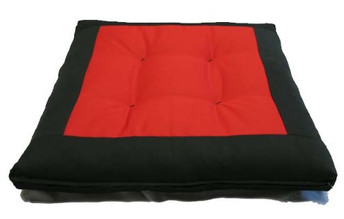 D&D Futon Furniture Central Red Zabuton, Yoga, Meditation Seat Cushions, Kneeling, Sitting, Supporting Exercise Pratice Zabutons