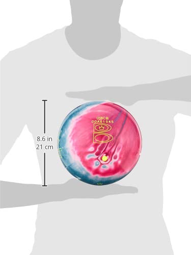Brunswick Bowling Twist Reactive Ball, Sky Blue/Pink/Snow, Size 8