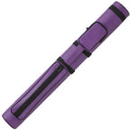 Action 34'' Long Pool Cue Hard Carrying Case - Holds 2 Butts & 2 Shafts Separate Molded Tubes Large Zippered Accessory Pockets A