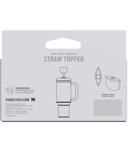 Stanley Quencher Stay Smooth Anti-Pucker Straw Topper 2-Pack | Ergonomic Sip Through Straw Cap For Tumbler With Handle | Silicon