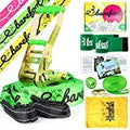 Barefoot Slackline Kit 60ft (18m) Complete Set Including, Ratchet, Training Line, Bark Protectors & Instructions! Designed for B