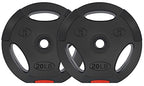 Balancefrom Vinyl Standard 1-Inch Plate Weight Plate For Strength Training And Weightlifting, 20-Pound, Pair