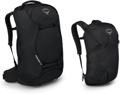 Osprey Farpoint 70L Mens Travel Backpack, Black, One Size