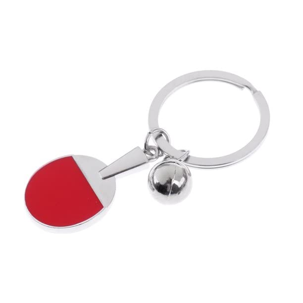 Rdd Football, Soccer Tennis Table Tennis Ping Pong Racquet Bat Sports Keychain Novelty Gifts (Table Tennis/Pingpong Bat And Ball