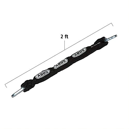 Abus Hardened Steel 12Ks 2 Foot 1/2'' Thick Square Security Chain For Bikes, Containers, Trailers, Atv'S, Motorcycles And Person