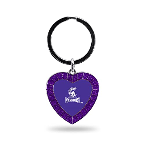 Rico Nmkh380401Pr Winona State Colored Rhinestone Heart Keychain - Purple