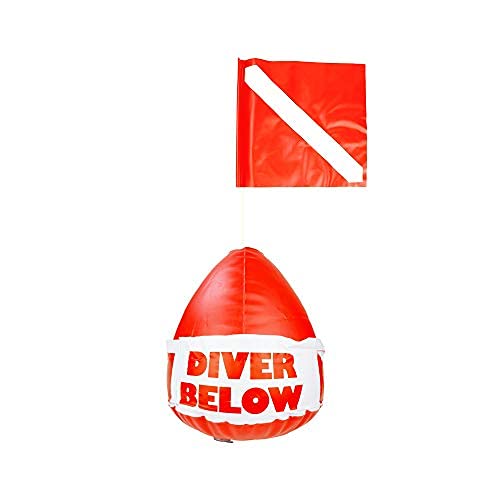 Scubamax Infatable Heavy Duty Pvc Dive Flag Float Snorkeling Water Sport Signaling Swimming Boating Fishing