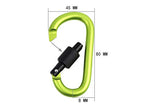Onwon Aluminum Carabiner D-Ring Locking Key Security Camping Climbing Hiking Keychain (10 Pcs)