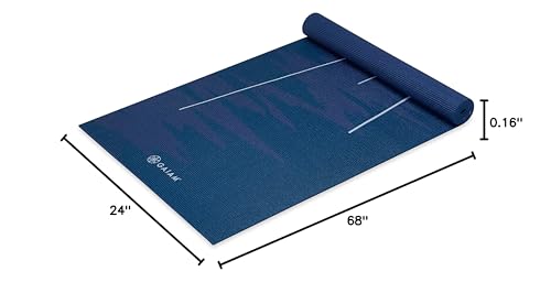 Gaiam 4Mm Yoga Mat, Non Slip Exercise & Fitness Mat For All Types Of Yoga, Pilates & Floor Exercises - Moonlit Tide