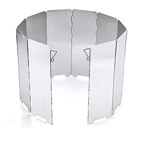 Gciyaen Folding Stove Windscreen Outdoor Camping Stove Windshield With Carrying Bag (660 X 240Mm 8 Plates)
