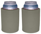 Blank Thick Foam Old School Can Cooler (2 Pack, Gray)