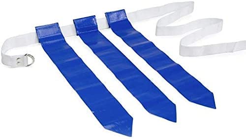 Wyzworks 12 Player Adjustable Flag Football Set, 3 Flags Per Belt, Hook And Loop Fastener, Nylon Belt W/Double D-Ring Closure, 1