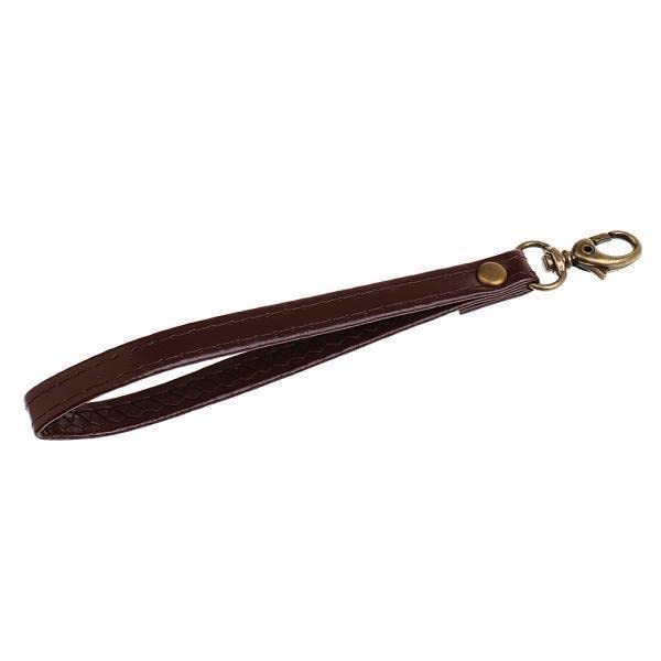 Ujeavette 3Xdurable Leather Replacement Wrist Strap For Clutch, Wristlet, Purse Brown