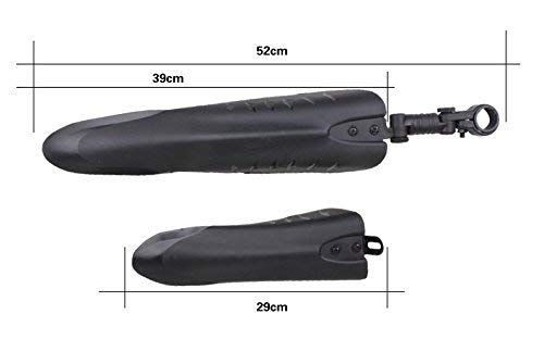 Bluesunshine Adjustable Road Mountain Bike Bicycle Cycling Tire Frontrear Mud Guards Mudguard Fenders Set (Black)