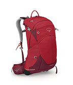 Osprey Stratos 24L Mens Hiking Backpack, Poinsettia Red, One Size