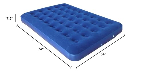 Zaltana Double Size Air Mattress 2 Inflatable Pillow Combo (Amd+Pl1X2)