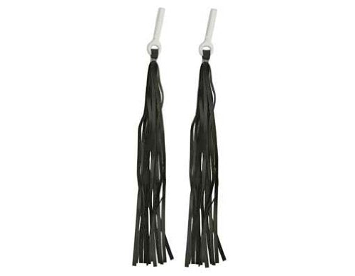 Lowrider Black Vinyl Streamers Grips Black. Bike Grip Streamers, Bicycle Grip Streamers, Beach Cruiser, Mountain Bike