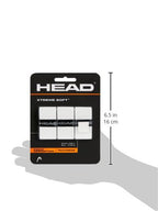 Head Xtreme Soft Racquet Overgrip Tennis Racket Grip Tape 3 Pack White, White, Pack Us