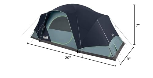 Coleman Skydome Tent Xl, 8/10/12 Person Camping Tent, Blue Nights