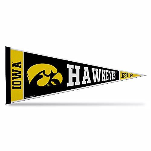 Rico Industries Ncaa Iowa Hawkeyes Exclusive 12'' X 30'' Felt Wall D  Cor Pennant - Great For Home/Bed Room/Man Cave D  Cor