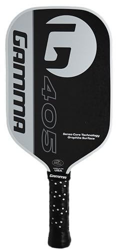 Gamma Polycore Series, Enhanced Pickleball Paddles, Graphite, Composite Power, Honeycomb Grip, Made In The Usa, 405 Black, White