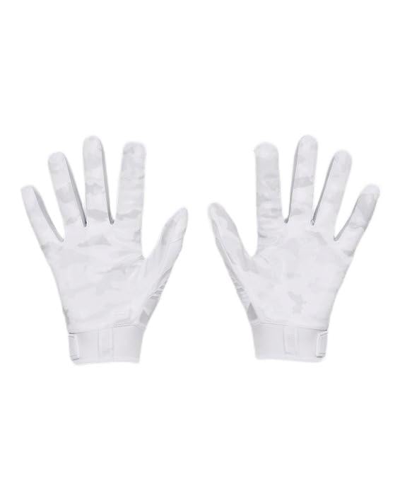 Under Armour Men'S F9 Nitro Novelty Football Gloves, (106) White/Royal/Red, Small