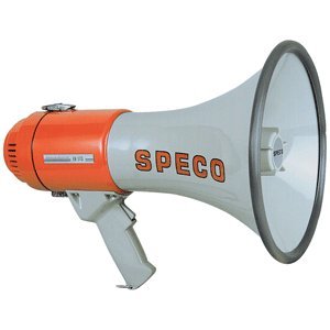 Speco Er370 Deluxe Megaphone W/Siren - Red/Grey - 16W