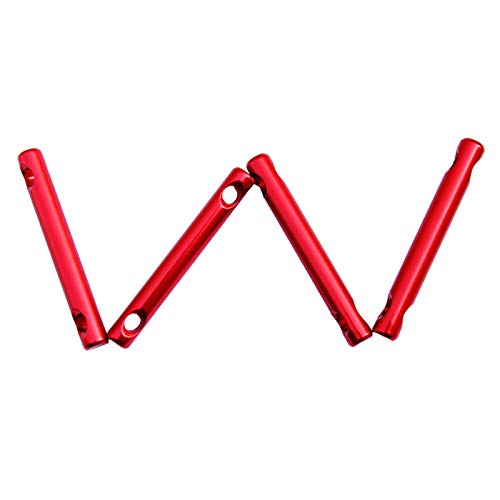 8Pcs Aluminum Alloy Tent Cord Tensioner Guyline Adjuster Tent Accessories For Camping Hiking Outdoor Activity (Red)