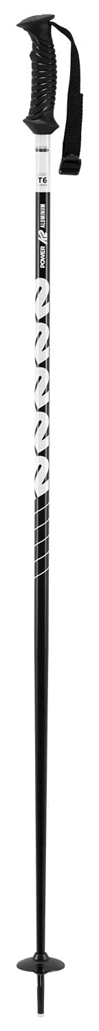 K2 Power Aluminum Ski Poles, Black, 46