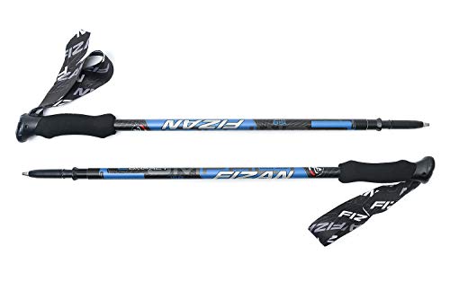 Fizan Compact 3 Trekking Poles - 5.6 oz Ultralight, Backpacking, Thru Hiking Poles, Adjustable, Collapsible, Customized Fit, EVA