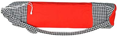 alemah Cotton Yoga Workout Mat Holder Cover Carry Bag only, with Draw String and Shoulder Strap 28  Length x 6  Dia, Red (Pack o