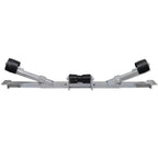 Vidaxl Adjustable Boat Trailer Bottom Support Bracket With Keel Rollers - Zinc-Coated Steel Holder Suitable For Boats From 2' 7'