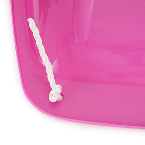 Slippery Racer Downhill Sprinter Flexible Kids Toddler Plastic Cold-Resistant Toboggan Snow Sled With Pull Rope And Handles, Pin