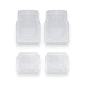 Vaygway All Weather Floor Mats-Universal 4 Piece Car Interior- Rubber Clear Car Plastic Rug- Heavy Duty Weather Protection Mats