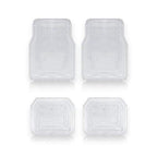 Vaygway All Weather Floor Mats-Universal 4 Piece Car Interior- Rubber Clear Car Plastic Rug- Heavy Duty Weather Protection Mats